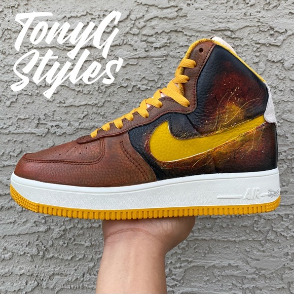 🐲NEW🐲 CUSTOM NIKE AIR FORCE 1 HI SCULPT “DRAGON’S EYE” - Picture 1 of 16